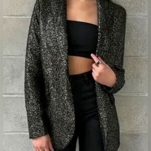 Dex sequin glitter blazer size XS